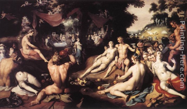 The Wedding of Peleus and Thetis painting - Cornelis Cornelisz Van Haarlem The Wedding of Peleus and Thetis art painting
